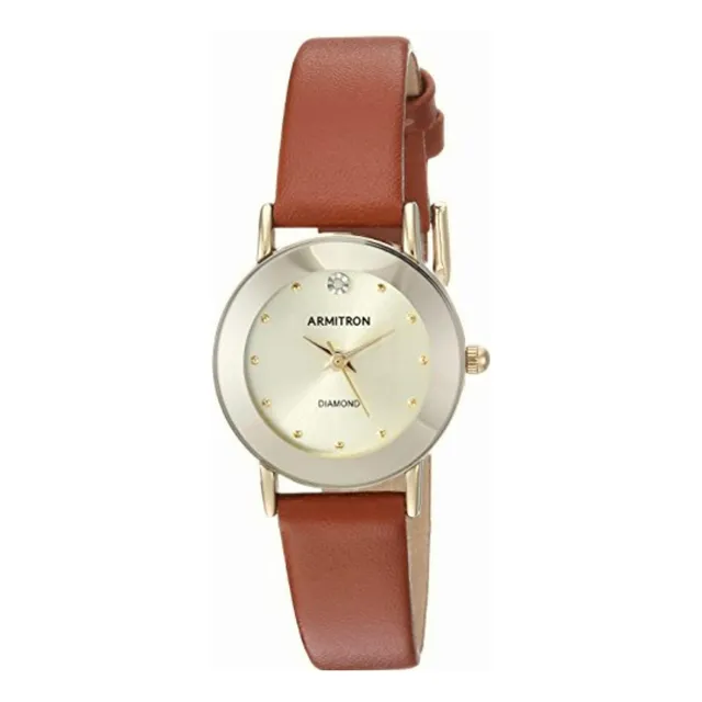 Armitron 75/2447 Reloj Con Correa De Piel Con Diamantes Para