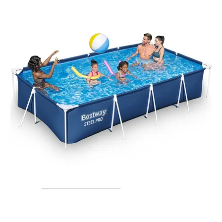 Alberca Estructural Rectangular 3.00m X 2.01m X 66cm 3300 L Color Azul Lisa