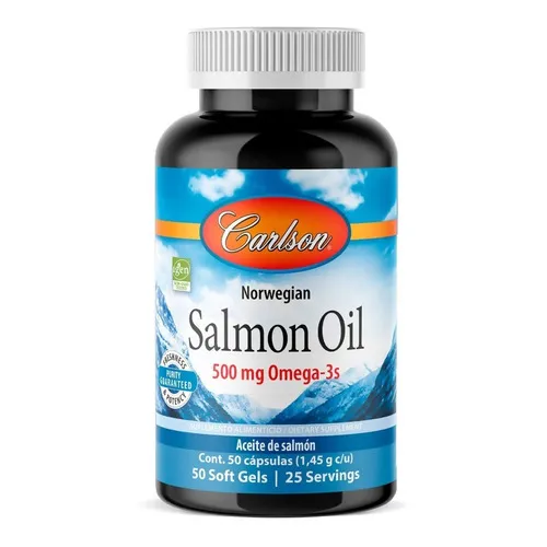 Crn Salmon Oil 500 Mg Omega-3s 50 Caps Sabor Sin Sabor