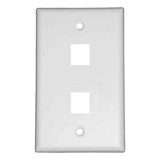 Face Plate Blanco 4x2 2 Puertos Faceplate Para Coupler Rj45