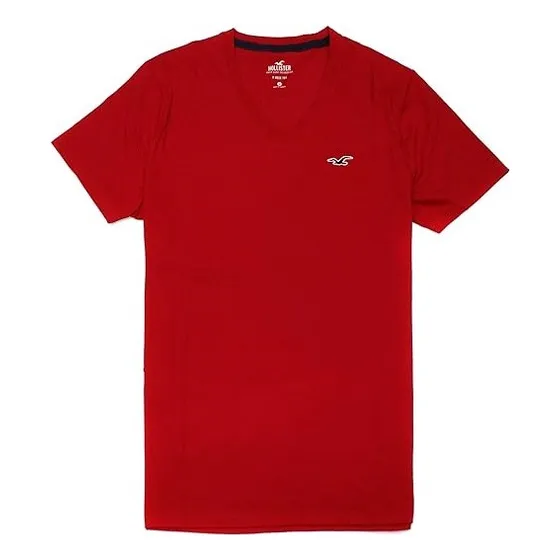 Hollister  Franelas Manga Corta Cuello En V Talla  M