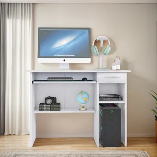 Escrivaninha Para Pc Com Suporte De Teclado E Gaveta 90cm Escrivaninha Para Pc Com Suporte De Teclado E Gaveta 90cm