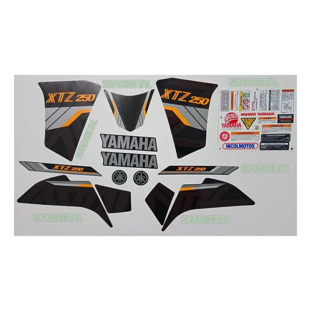 Kit Completo De Calcomanías Xtz 250 2023 +advertencia