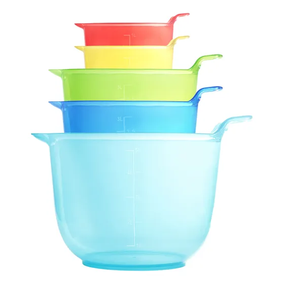 Juego 5 Cuenco Plastico Para Mezclar Medidor S 3