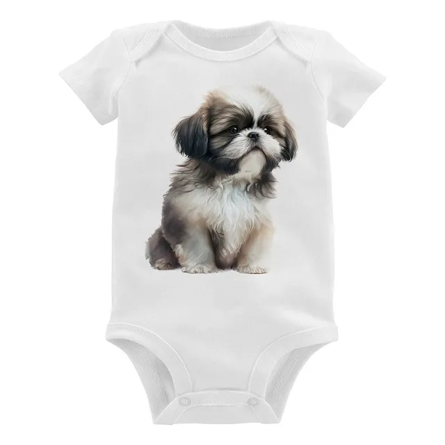 Body Bebê Cachorro Shih Tzu Filhote Roupa