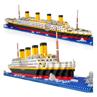 Blocos De Montar Navio Titanic Cruzeiro Estilo Lego Unico Blocos De Montar Navio Titanic Cruzeiro Estilo Lego Unico