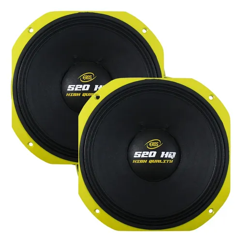 Kit Com2 Alto-falantes 10 Eros E-520 Hq 520w Rms 8 Ohms Cor Preto