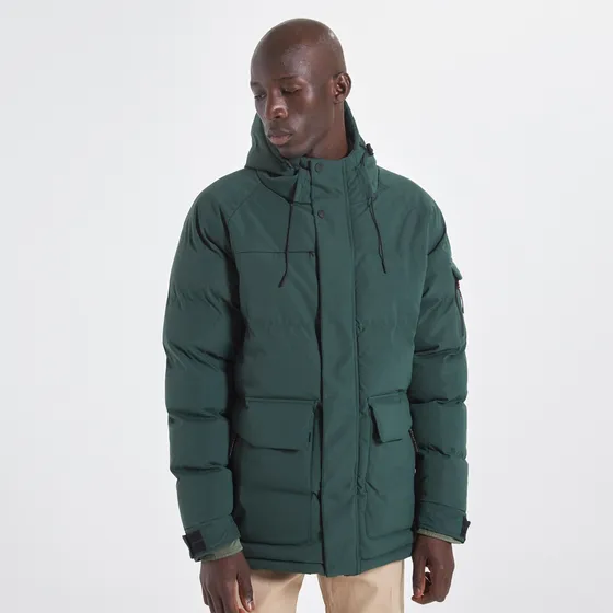 Parka Vesubio Puffer Hombre Con Capucha 7 Bolsillos