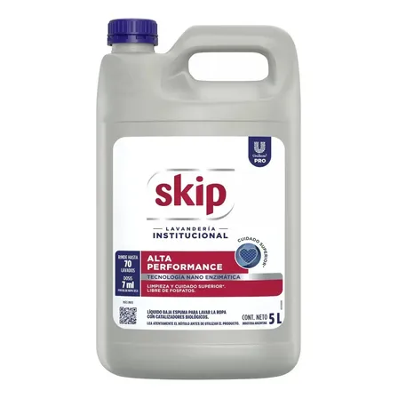 Jabón Líquido Skip Lavandería Regular para Ropa Fina y Piel Sensible 5 L