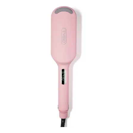 Waflera Rizador De Cabello Ferro Tenaza Tymo Rovy Ondas 1,25 PuLG Color Rosa Claro