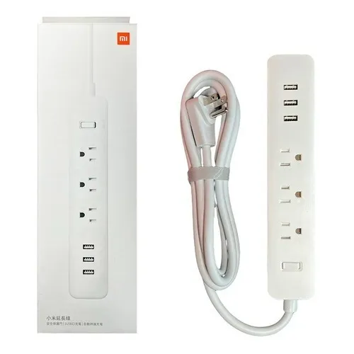 Regleta Alimentación Xiaomi 3 Salidas Con 3 Puertos Usb