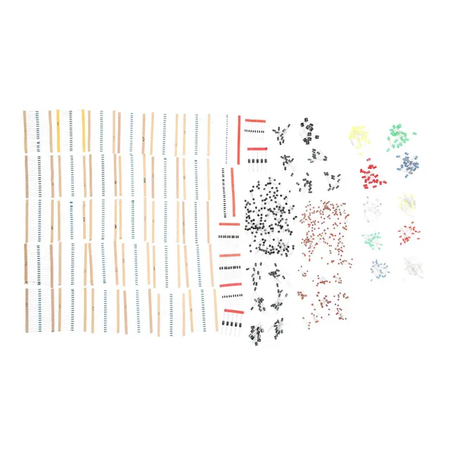 Kit De Componentes Electrónicos: Diodos Led, Resistencias De