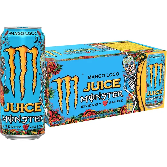 Monster Energy Juice Mango Loco 16 Oz Paquete De 15 Latas