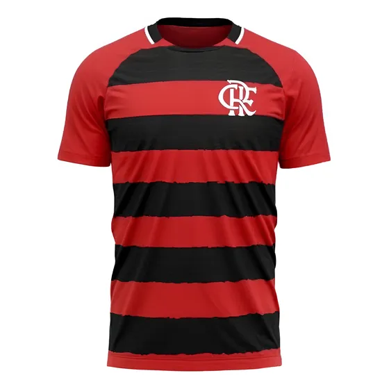 Camisa Flamengo Manto Masculina - Preto E Vermelho
