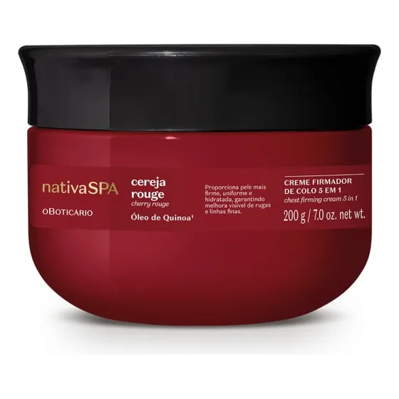 Crema Reafirmante de Cuello 5 en 1 Nativa Spa Cereza Rouge 200g