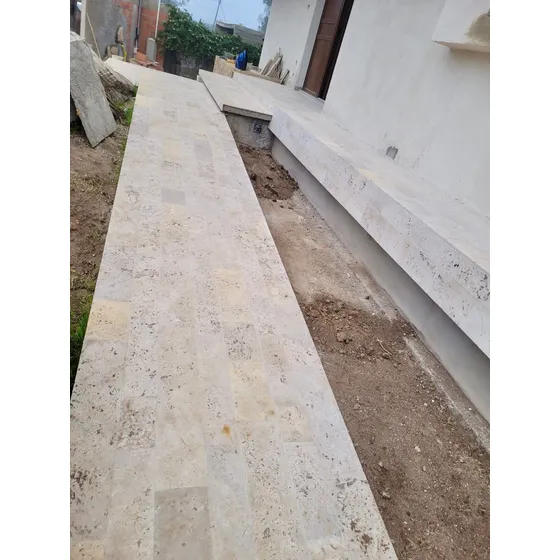 Piedra Marmol Travertino Rustico Nacional 15 Cm X Ll X M2