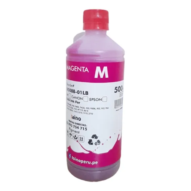 Tinta 1/2 Litro Inktec Compatible Magenta Pigmentada