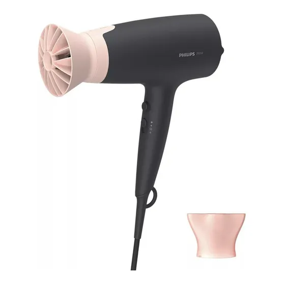 Secador de pelo Philips3000 Series BHD350/10 negro y rosa 220V