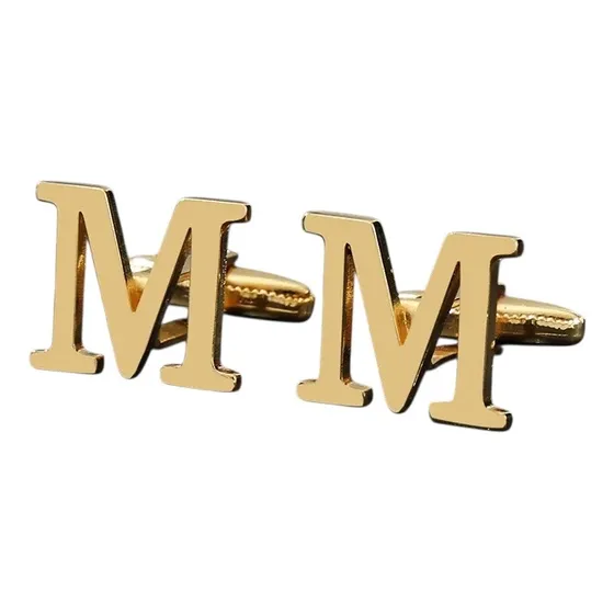 Mancuernillas Iniciales Personalizadas Acero Hombre Regalo Letra M
