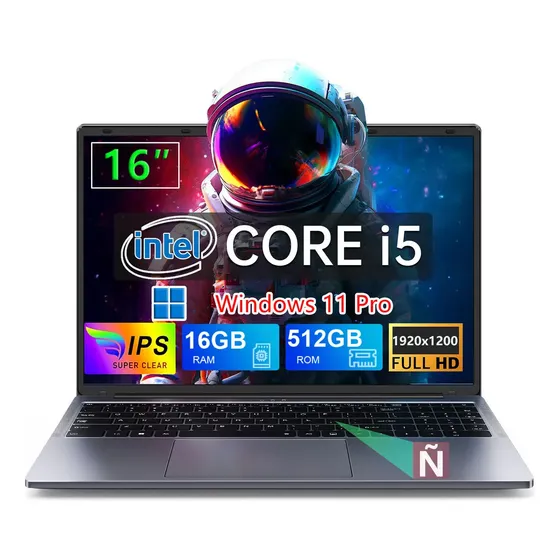 Laptop Intel Core I5 16gb+512gb 16 Pulgadas Windows 11 Pro