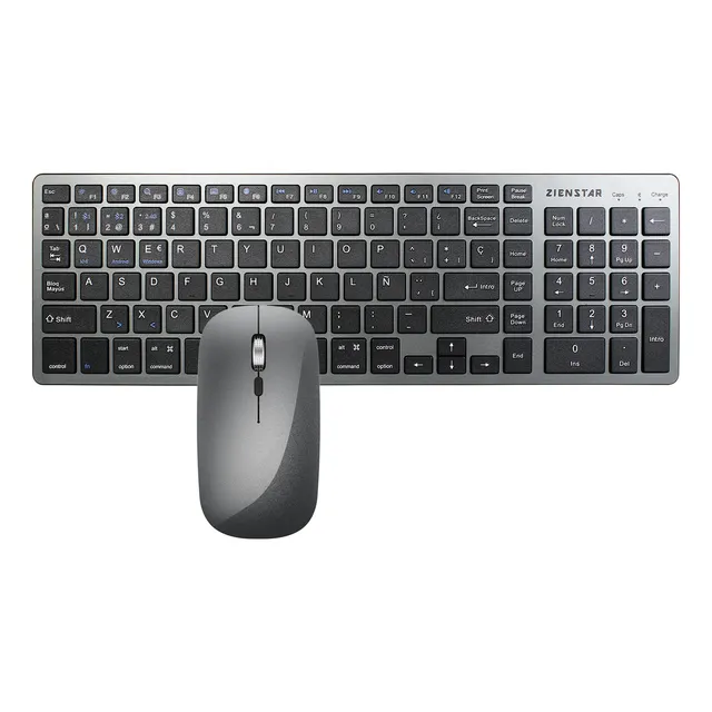 Teclado Mouse Recargables Bluetooth Y Inalámbrico Usb Con Ñ