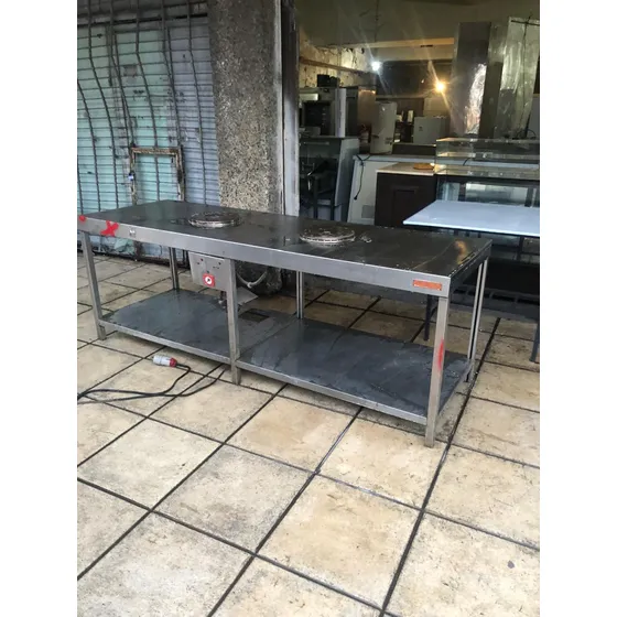 Mesada De Acero Inoxidable Gastronomica Mas  2 Anafe !!