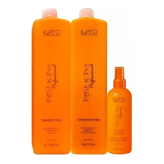 K.pro Kit Petit Shampoo + Condicionador 1l + Leave-in 200ml