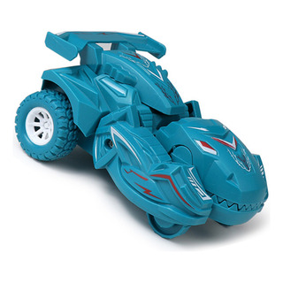 Dinosaurio Que Transforma Un Automóvil, Deformación Realista Dinosaurio Que Transforma Un Automóvil, Deformación Realista