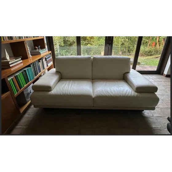 Sofa Moderno En Cuero Autentico Italiano
