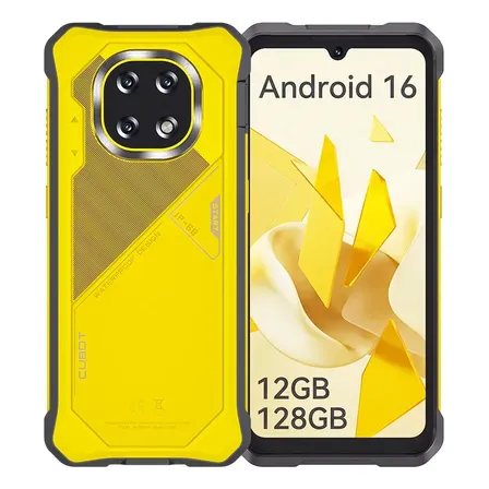 Celular Cubot Kingkong Es 5 Robusto Dual Sim 128 Gb Amarillo 6 Gb Ram (ampliable Hasta 12 Gb) 7000mah Android 16