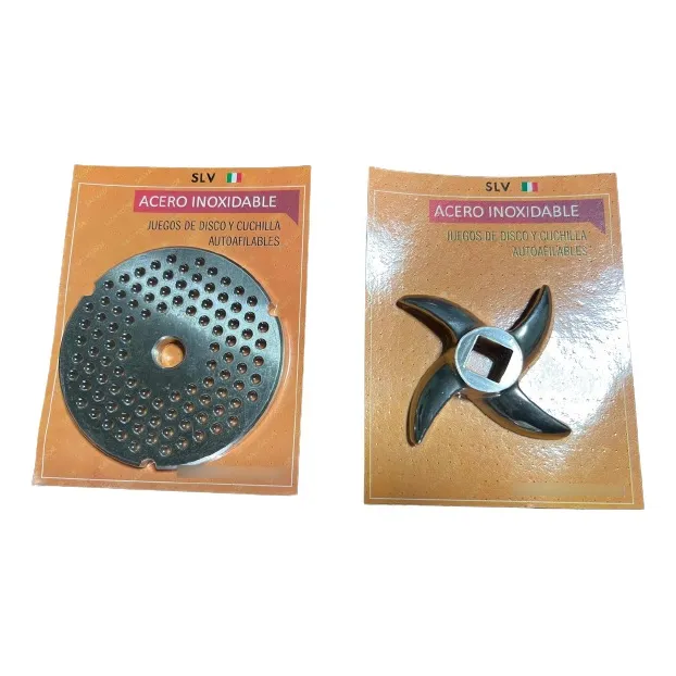 Cuchilla Y Disco Autoafilable Para Picadora N 32, Acero Inox