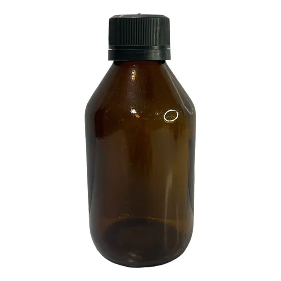 Frasco Ámbar 180ml Boca #28 De Vidrio C/t