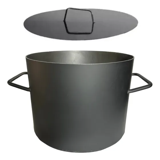 Cacerola Olla De Acero Al Carbono Ø 30cm 20 Litros Con Tapa