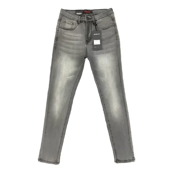 Jeans Hombre Skinny Fit Elasticado Color Gris Y Blanco