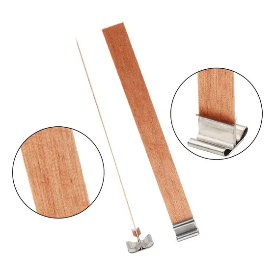 Mechas De Madera Individuales Para Velas Premium