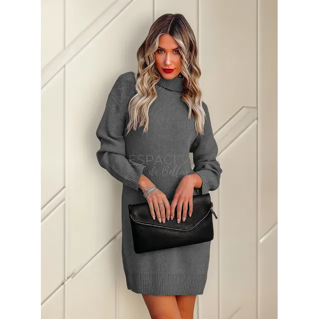 Poleron Polera Larga Maxi Sweater - Art. Irlanda - Edb!