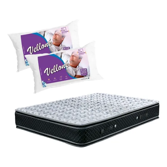 Colchon Cannon Doral C/ Pillow 140x190 + 2 Alm Velonné