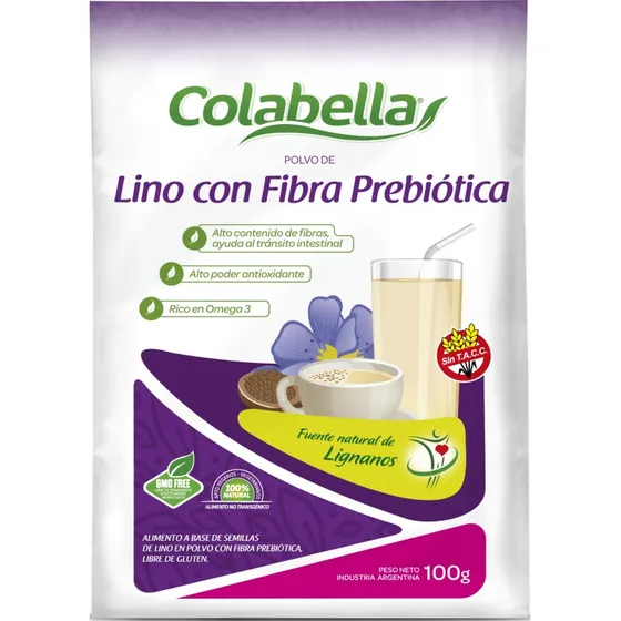 Bebida De Lino Con Fibras Prebiótica Colabella 100g