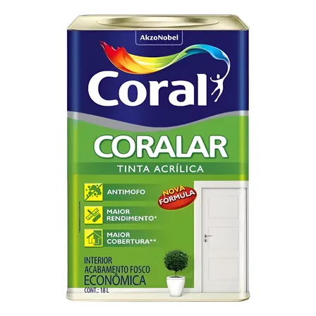 Tinta Coralar Acrílica Anti Mofo Coral Escolha Sua Cor!!