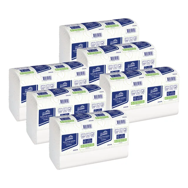 Papel Toalla Interfoliada Hoja Doble Tork 6 Paq X 150 Hojas