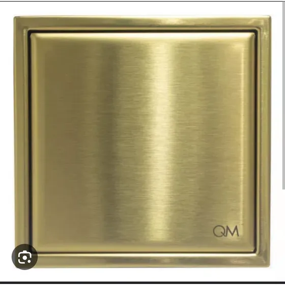 Quality Metal Desague-rejilla Tapa Ciega Dorada 10x10 Baño