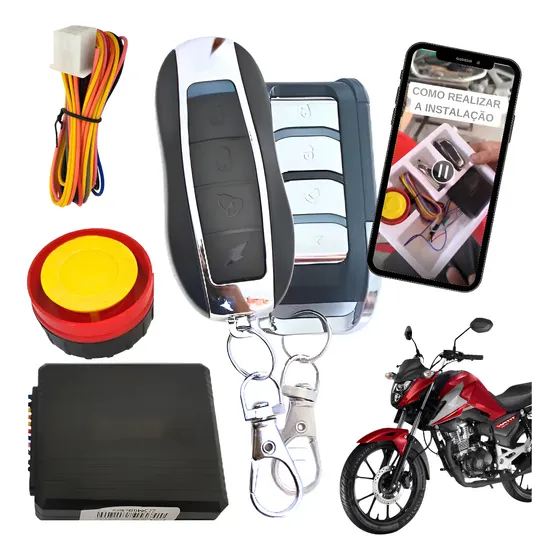 Alarme Moto Antifurto Sonoro Partida Controle Corta Corrente — foto 2