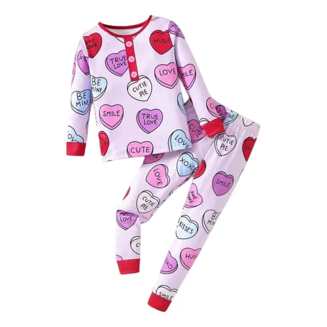 Pijama De Niña De Corazon Talla 5 Importada