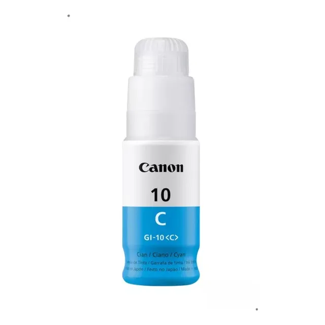 Botella De Tinta Canon Gi-10 Cyan | Ofiexpress Tinta Cian
