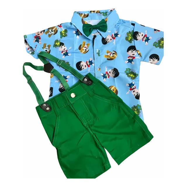 Conjunto Mauricinho Tematico Bento E Toto Patinho Colorido