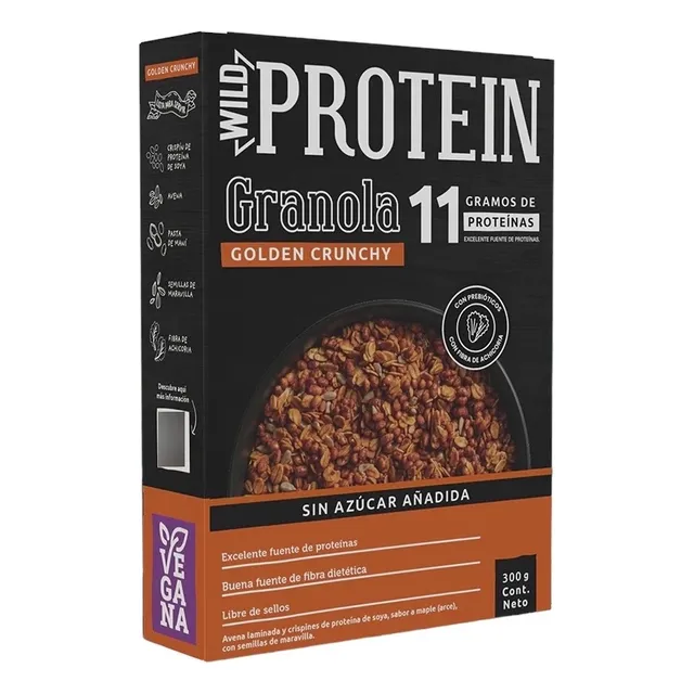 Cereal Vegano Y Proteico Granola Golden Crunchy Wild Foods