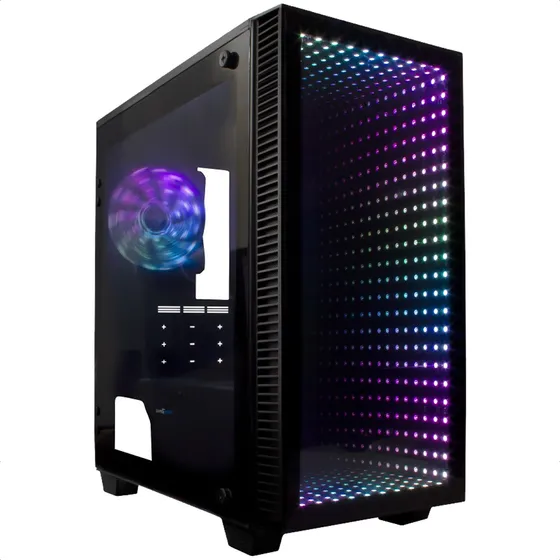 Gabinete Gamer Game Factor Csg560 Infinity Micro Atx Rgb