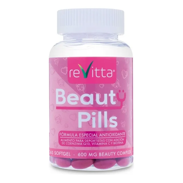 Antioxidante Beauty Pills Q10 Biotina 120 Cápsulas Revitta