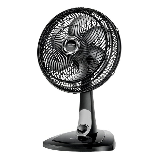 Ventilador De Mesa 30cm Turbo Mondial Preto/prata 60w 6 Pás Vt-30-nb Ventilador De Mesa 30cm Turbo Mondial Preto/prata 60w 6 Pás Vt-30-nb