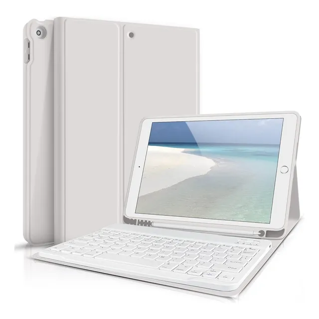 Funda Teclado Para iPad 10.2  Tpu C/soporte Lapiz